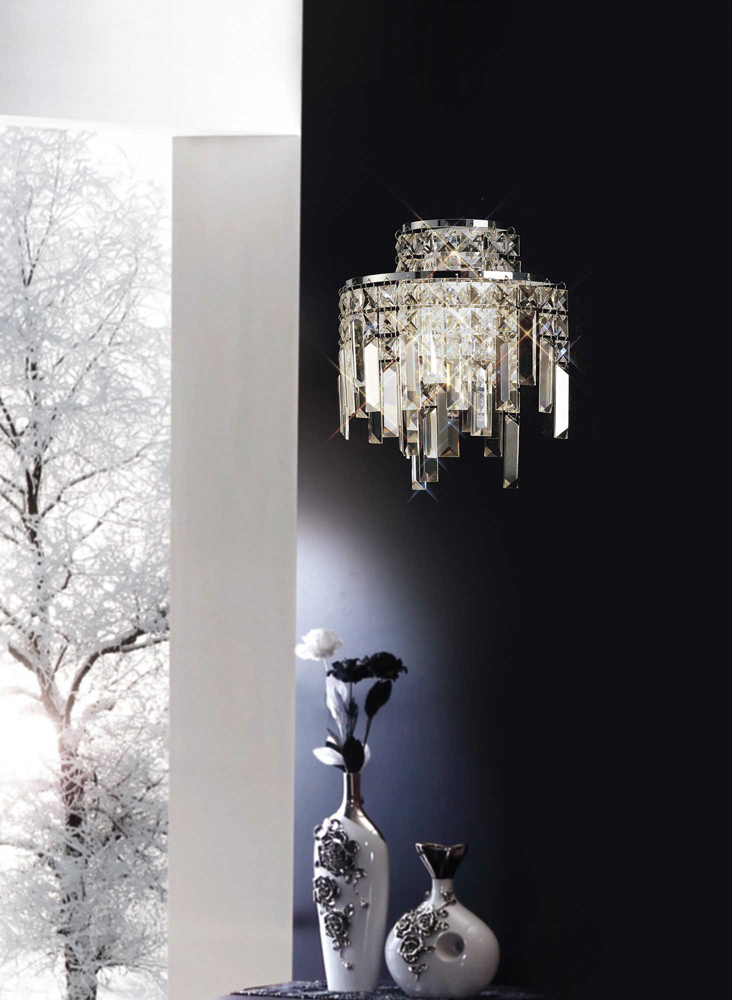 Maddison Crystal Ceiling Lights Diyas Single Crystal Pendants Maddison Crystal Ceiling Lights Diyas Single Crystal Pendants